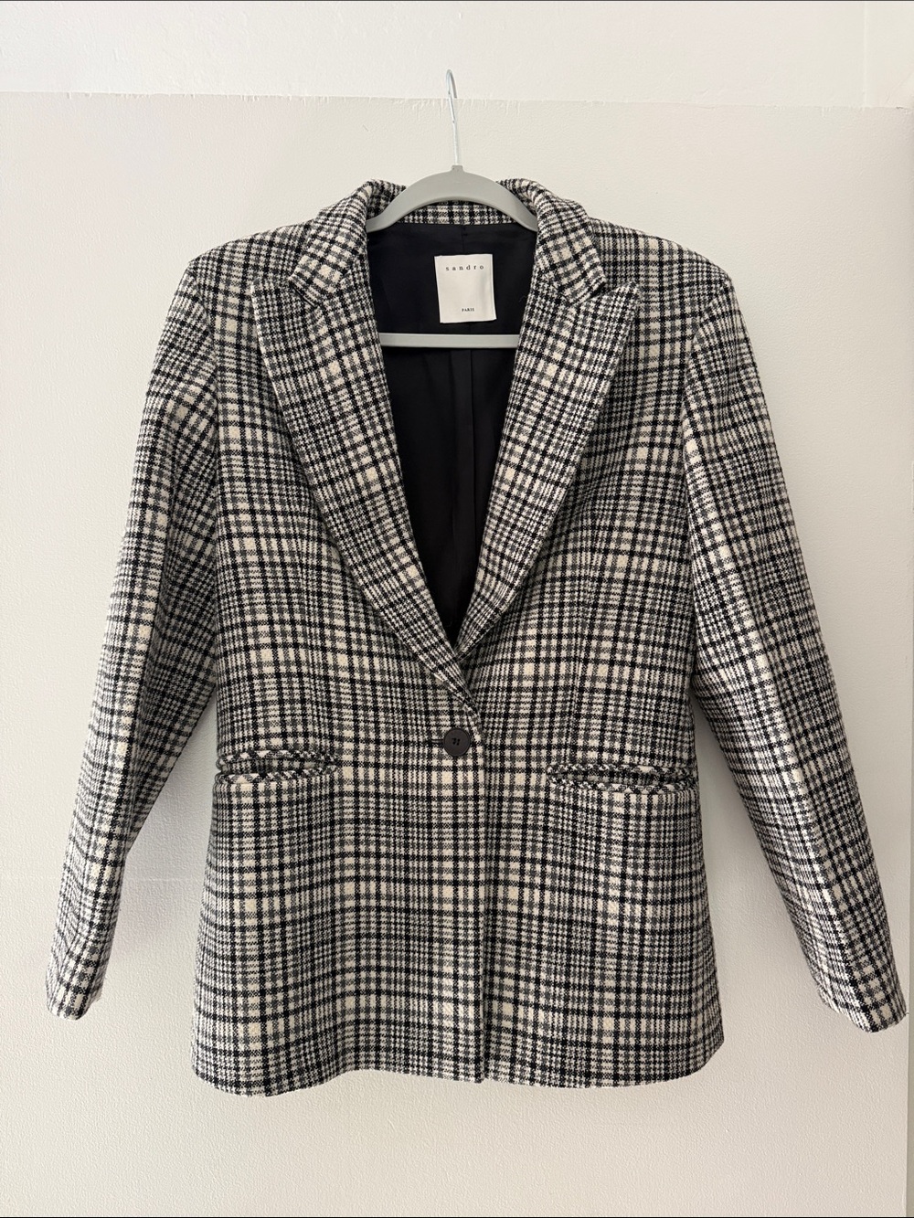 SANDRO Paris: Women’s Blazer Jacket - Black & White